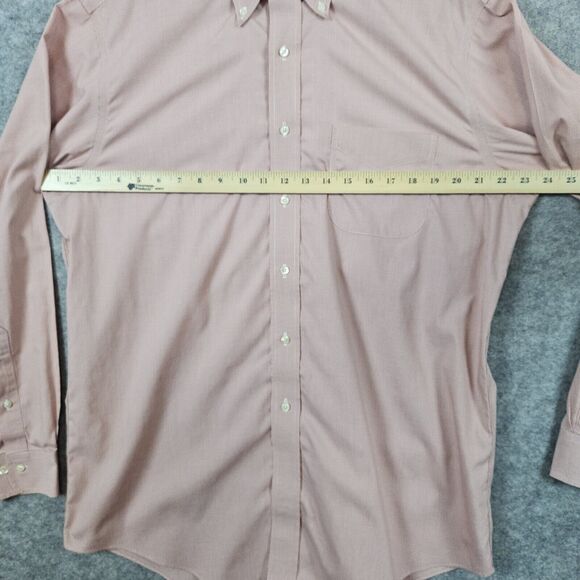 Brooks Brothers 346 Men's Shirt Size 16-4/5 Red & White Mini Checks All Cotton - Picture 9 of 13